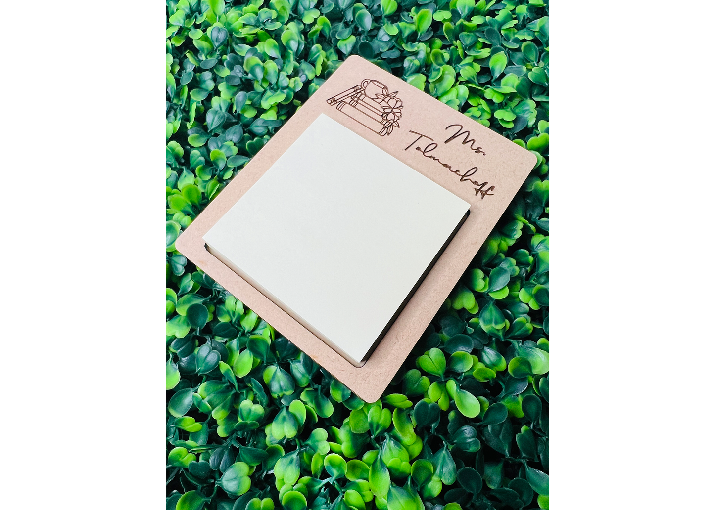 Engraved Sticky Note Holder
