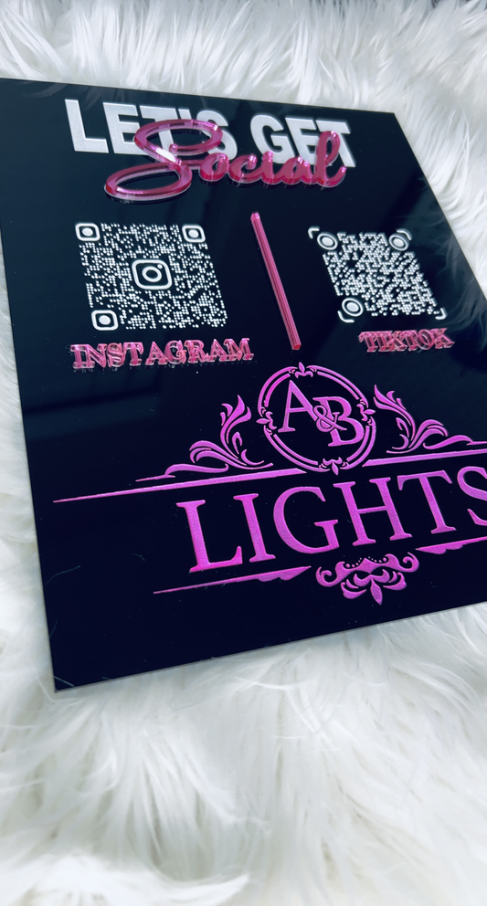 Let's Get Social Acrylic Sign-Logo only