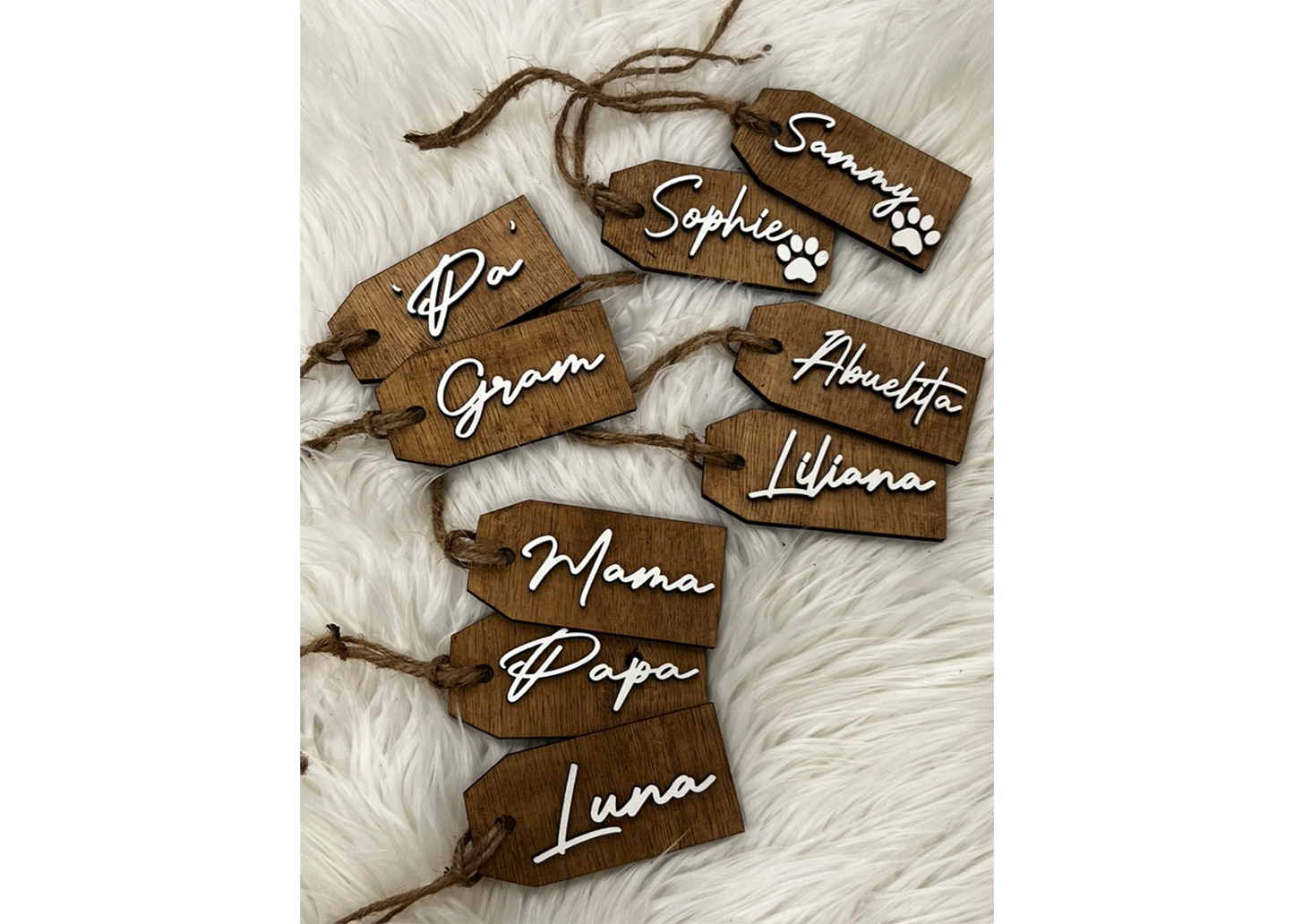 Stocking Tags with 3D Letters