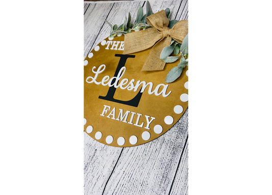 Custom Initial Door Hanger