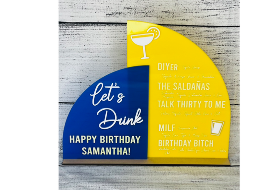 Double Arch Acrylic Drink Menu