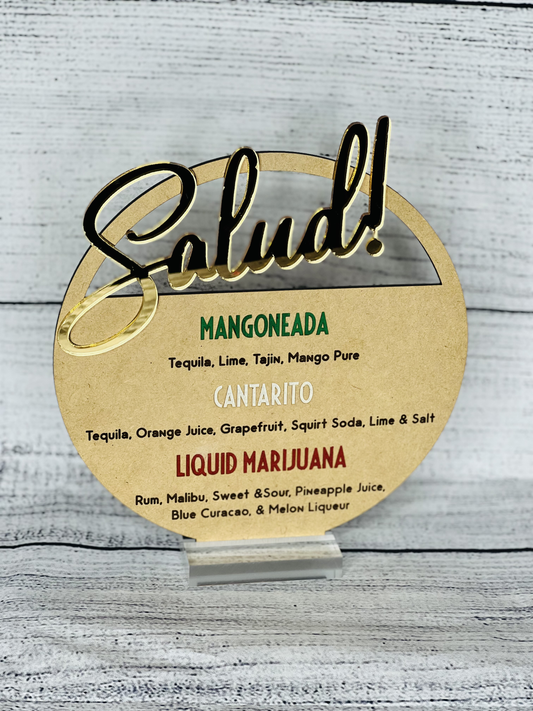 Salud Drink Menu