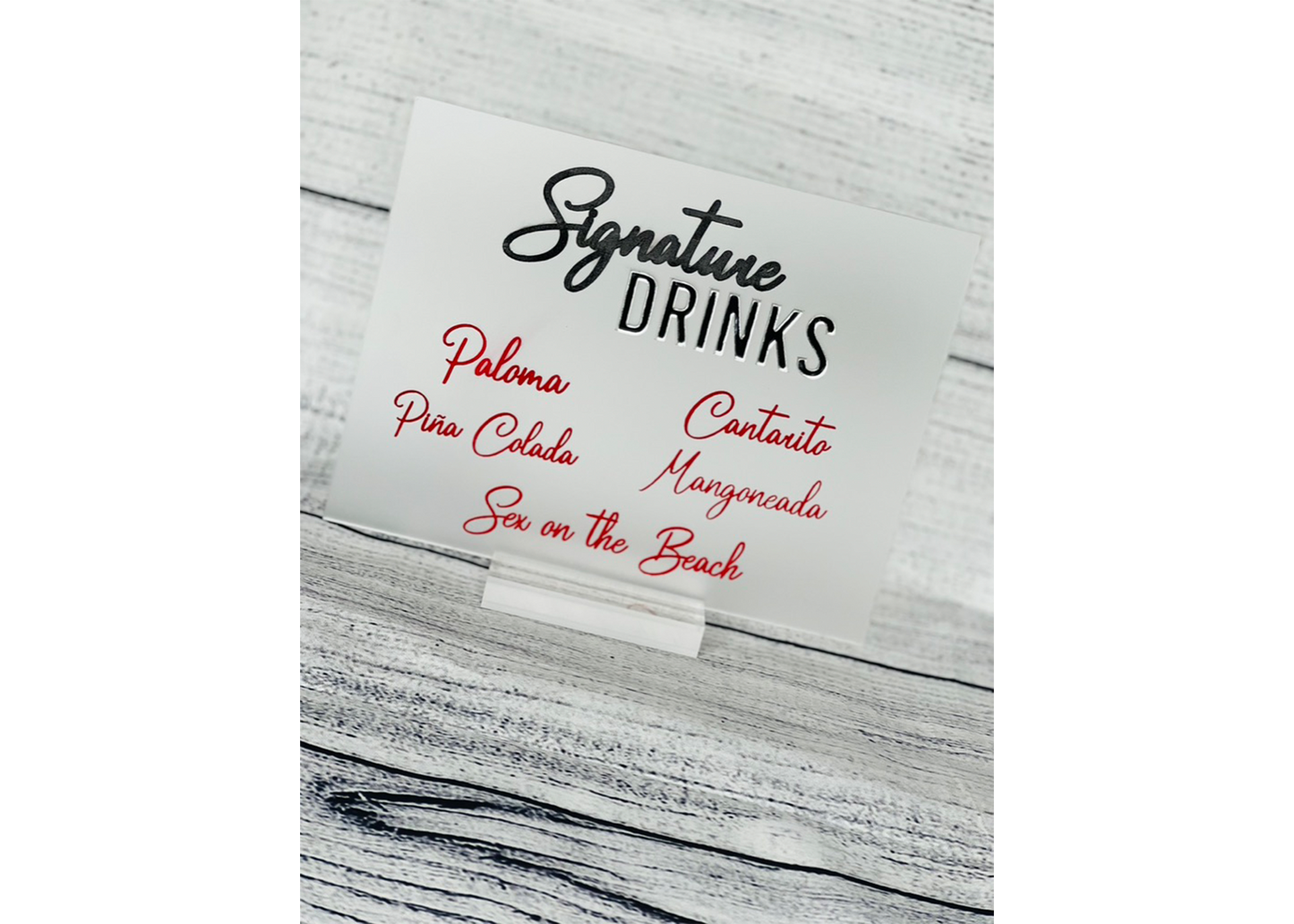 Signature Drinks Menu