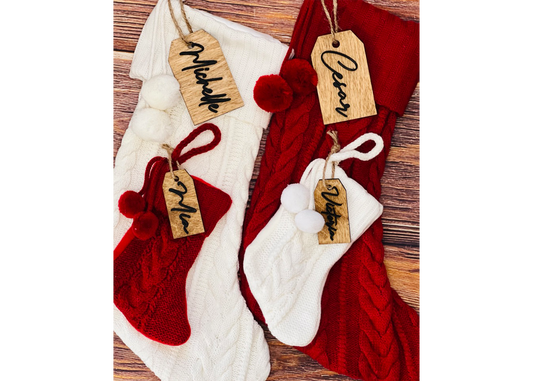 Stocking Tags with 3D Letters